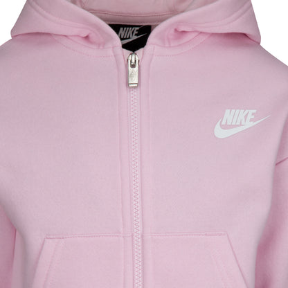 Nike Club barna rennd hettupeysa