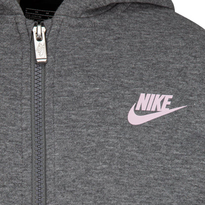 Nike Club barna rennd hettupeysa