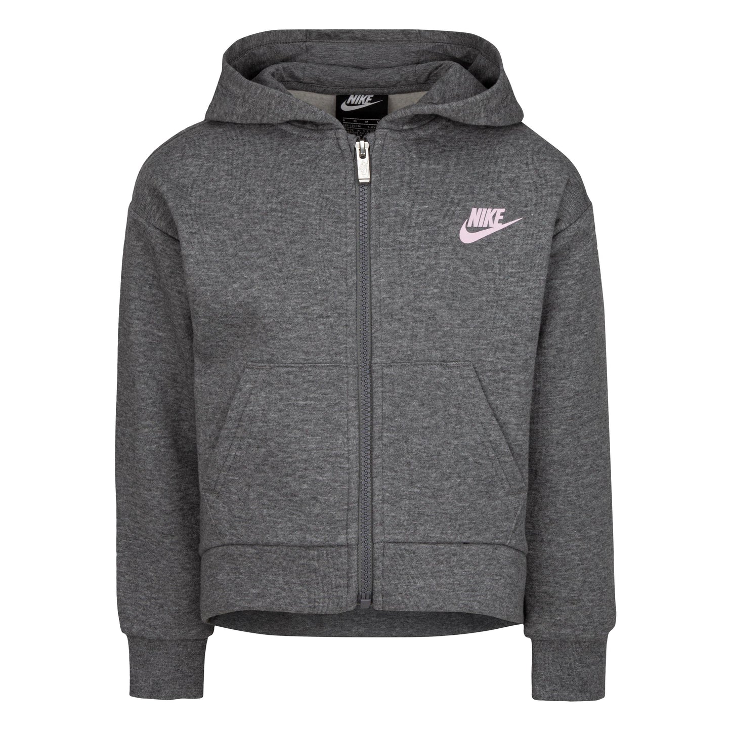 Nike Club barna rennd hettupeysa