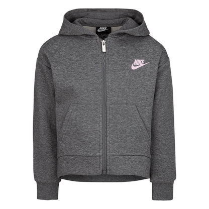 Nike Club barna rennd hettupeysa