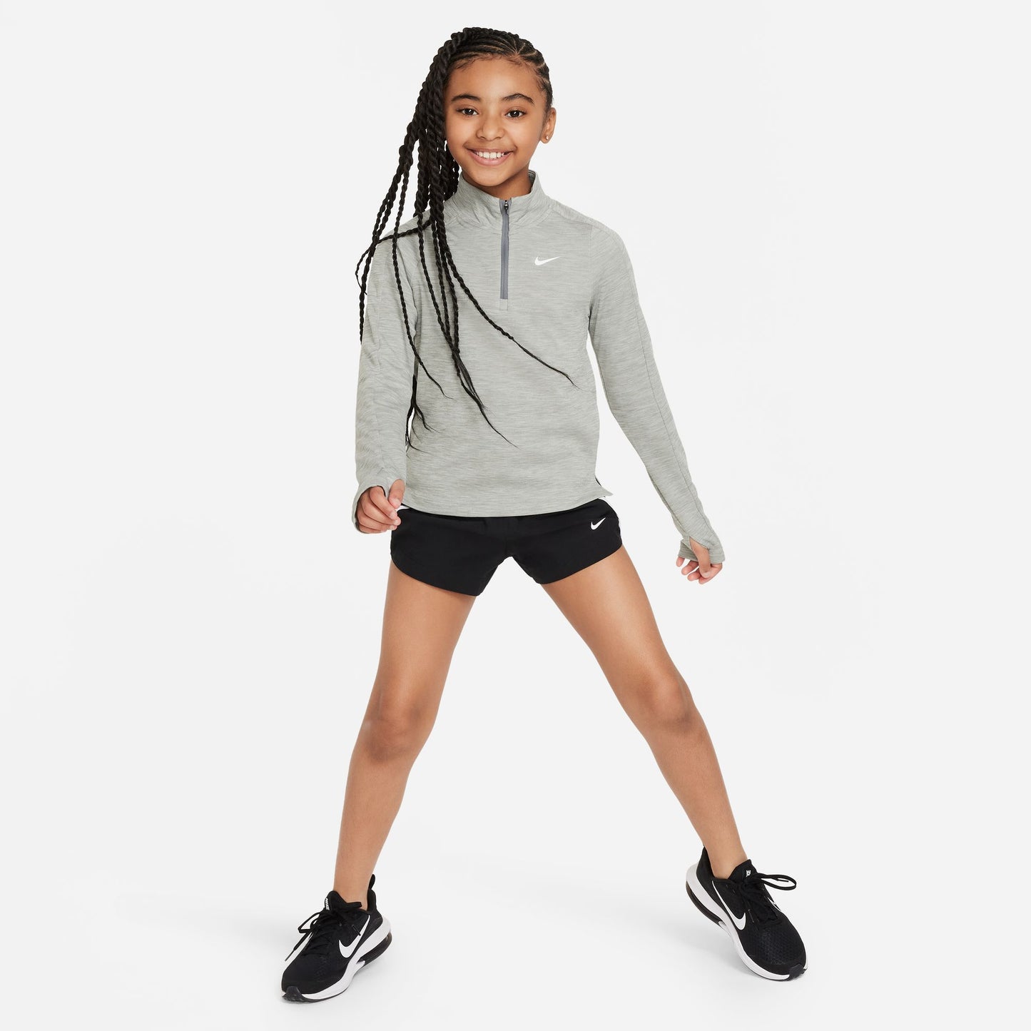 Nike DRI-FIT zip neck langermabolur