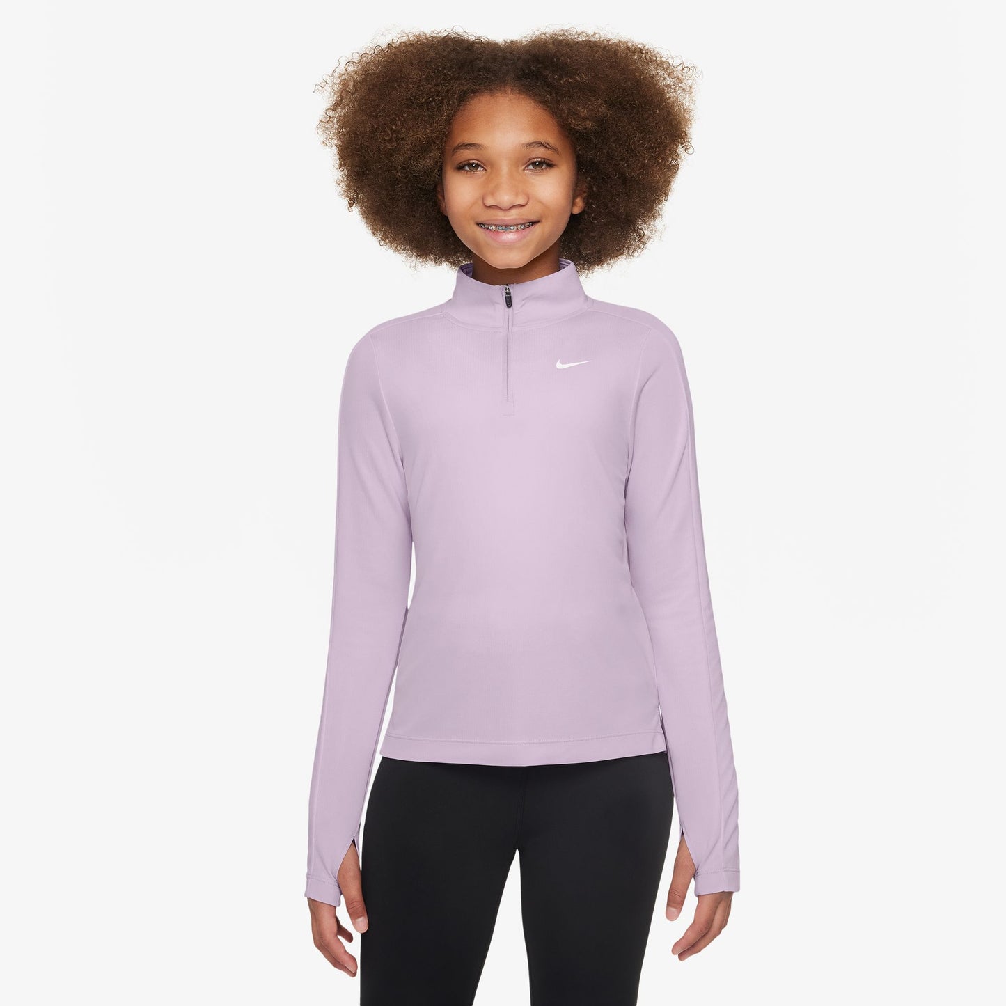 Nike DRI-FIT zip neck langermabolur